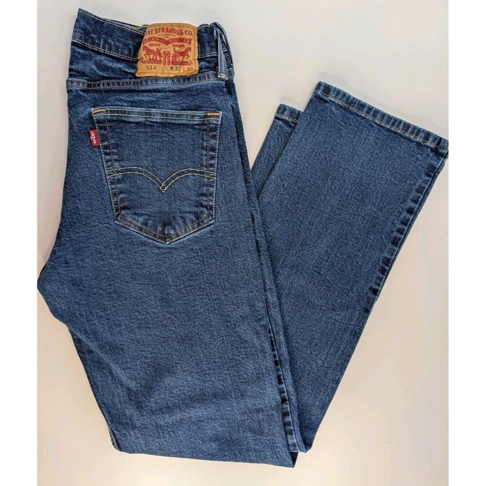 Levi's 505 Men's Jeans W30 L32 Light Wash Straight Leg Regular Fit Denim